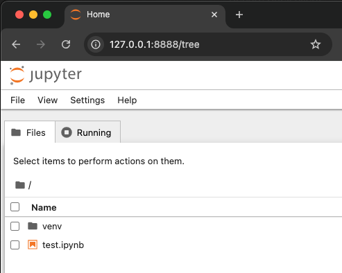 Jupyter notebook in the browser